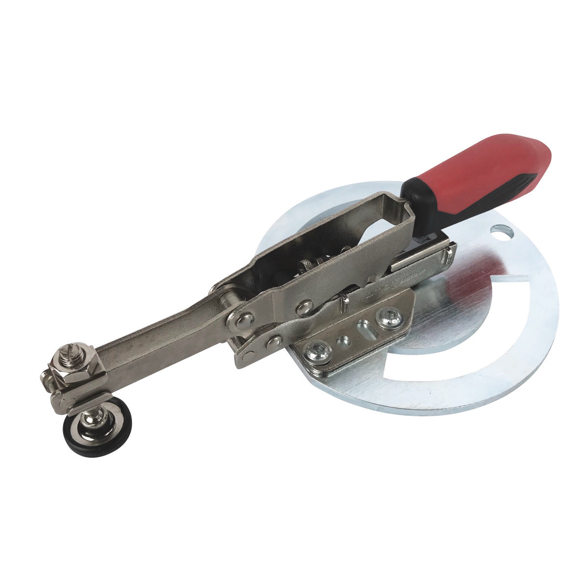 Produktbild von Senkrechtspanner mit runder Adapterplatte, geschlossen Länge 244 mm, Spannbereich 0 - 40 mm