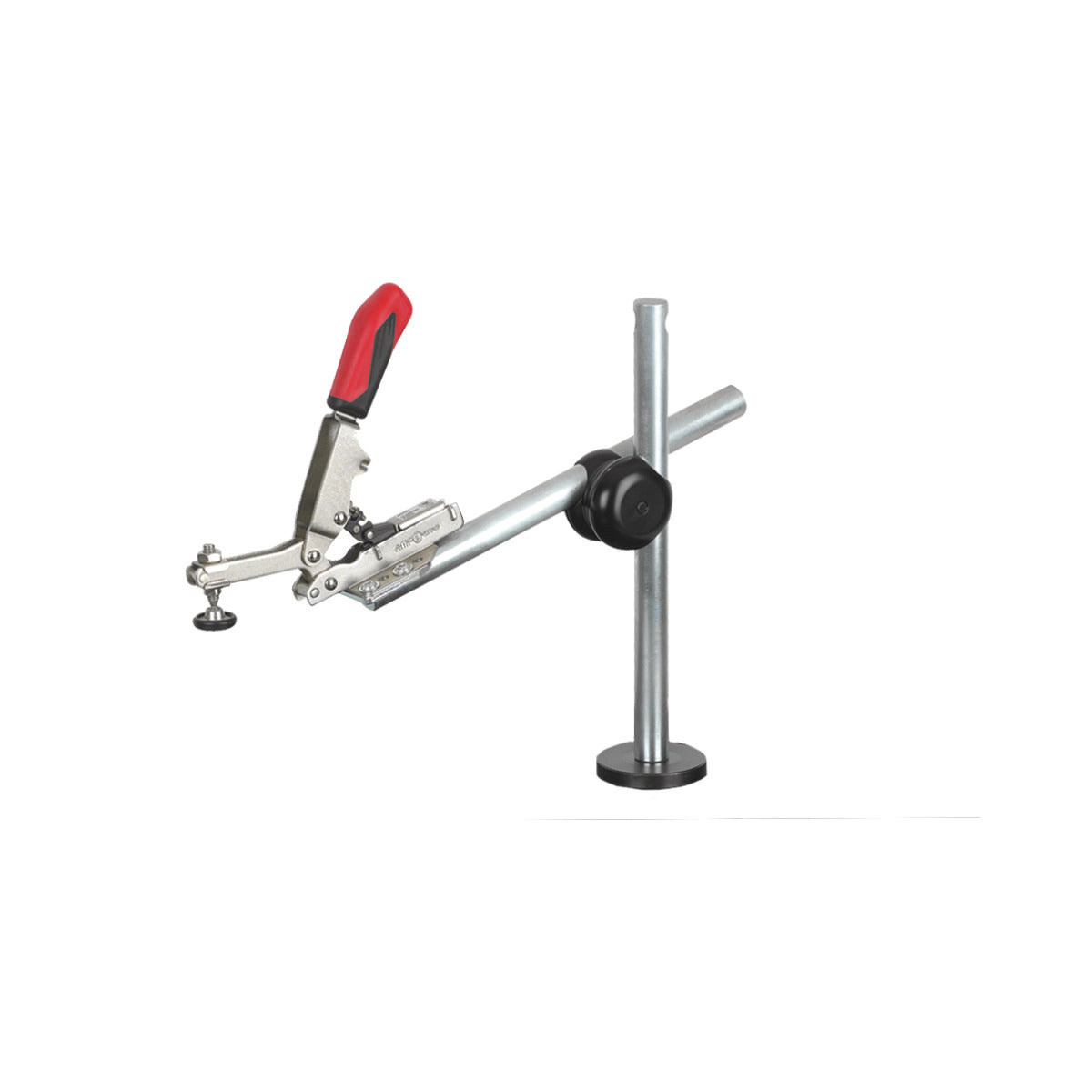 Produktbild von Senkrechtspanner auf Stativ mit Klemmbolzen für Lochplatten Ø 28 mm
