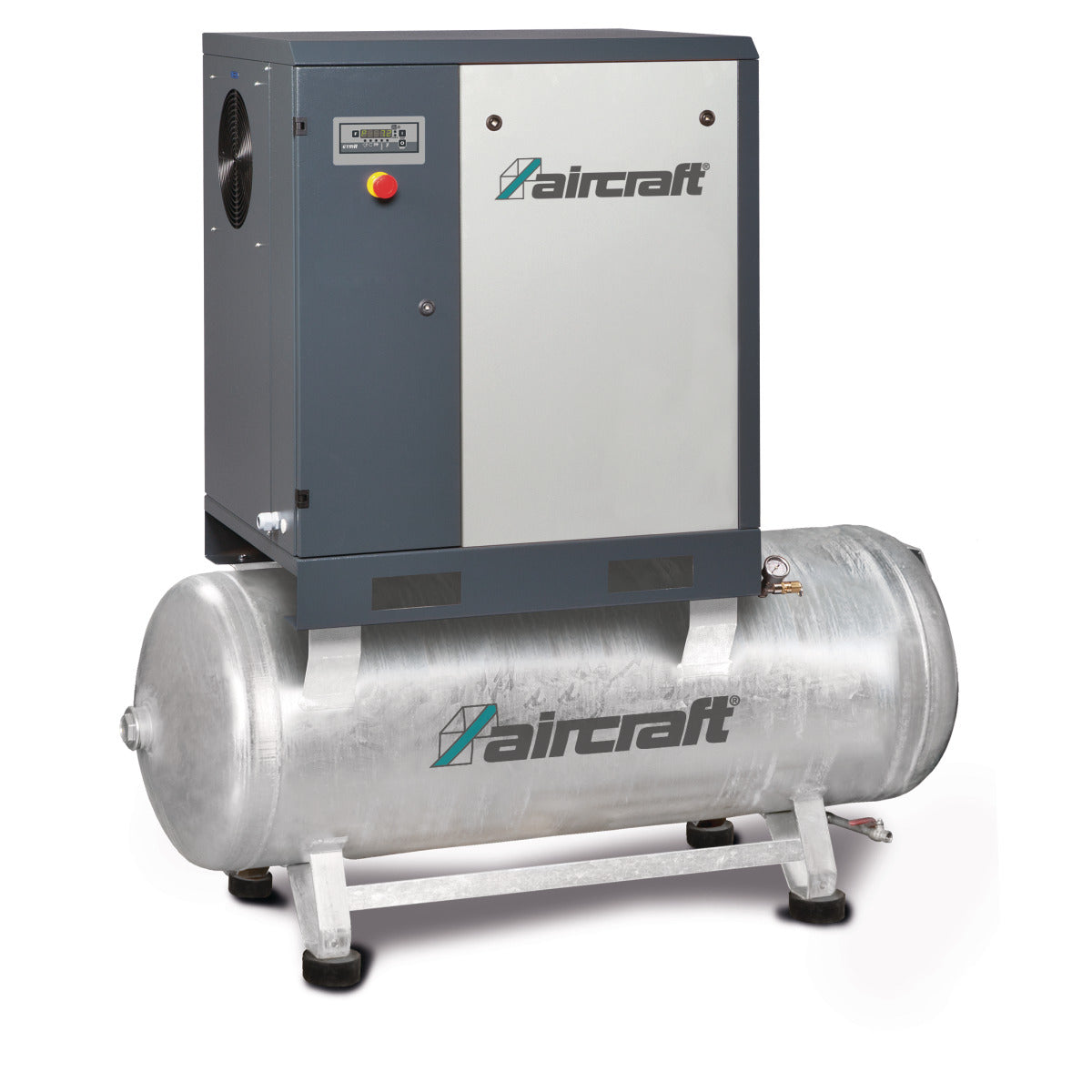 Produktbild von Schraubenkompressor mit Rippenbandriemenantrieb auf Behälter A-Plus 11-10-270