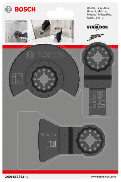 Produktbild von BOSCH Multi-Cutter-Set Fliesen 3-teilig Starlock 2608662342 3165140779647