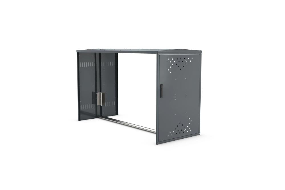 Fahrradgarage Bike Box 1G ohne Seitenwand RAL 7016