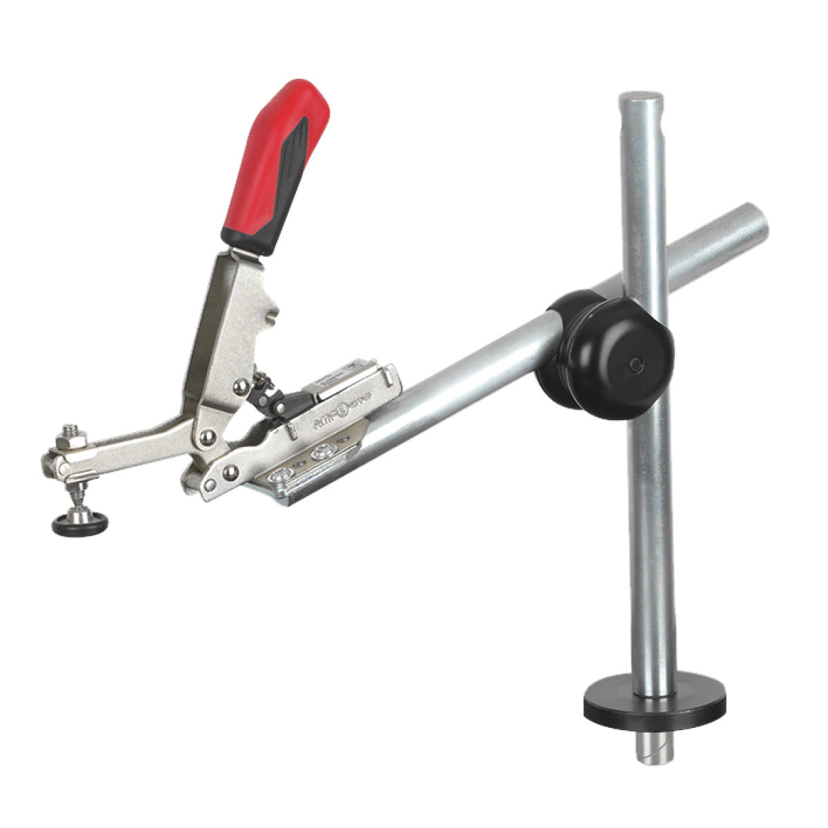 Produktbild von Senkrechtspanner auf Stativ mit Klemmbolzen für Lochrasterplatte Ø 20 mm