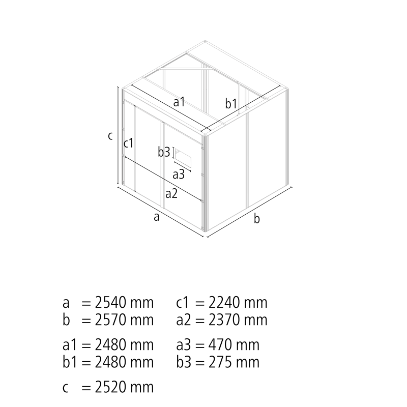 Laserschweißzelle modular 2540x2570x2520 mm