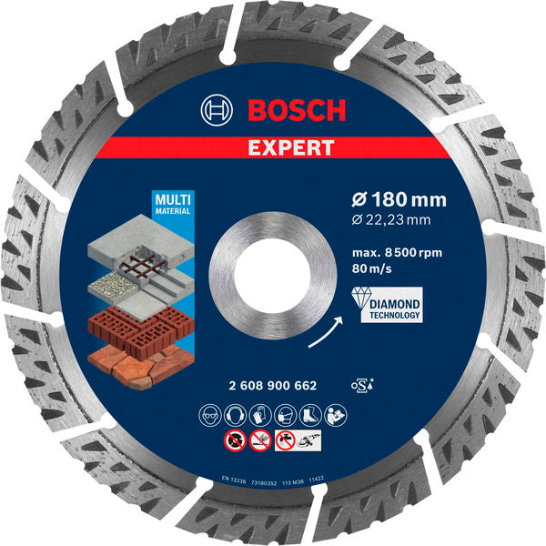 Produktbild von EXPERT Multi Material Diamanttrennscheibe, 180x22,23 mm