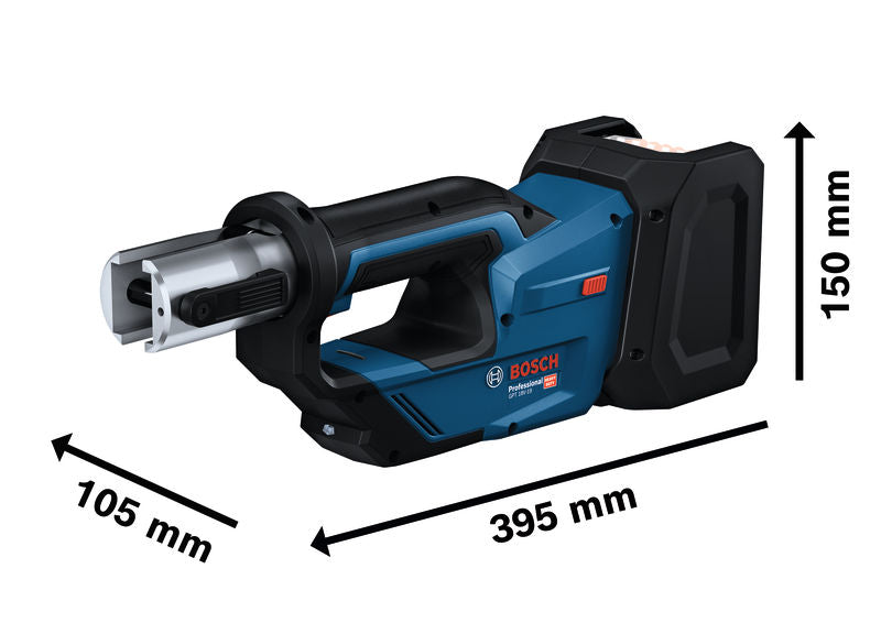 Akku-Säge Bosch 18V 8Ah ProCORE mit Abmessungen.