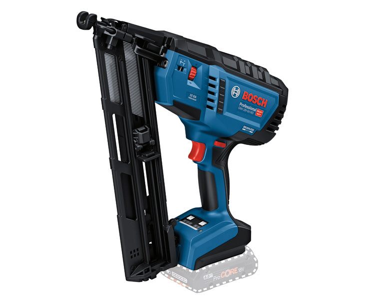 Akku-Holznagler GNH 18V-64 MD von Bosch für präzises Nageln.