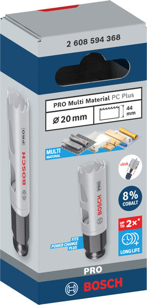 PRO Lochsäge Ø 20 x 44 mm Multi Material PC Plus