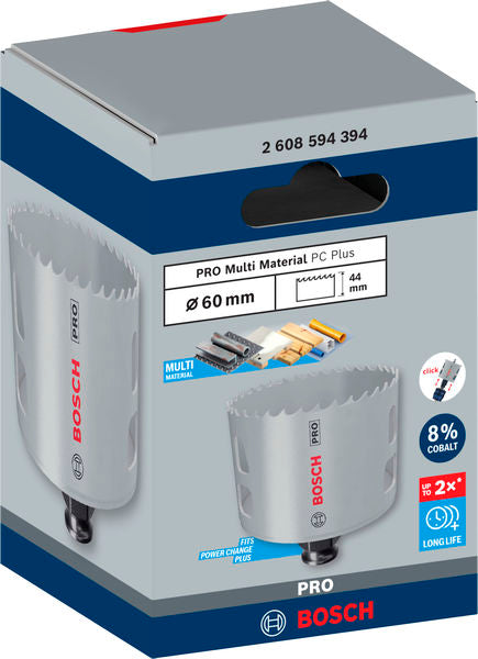 PRO Lochsäge Ø 60 x 44 mm Multi Material PC Plus
