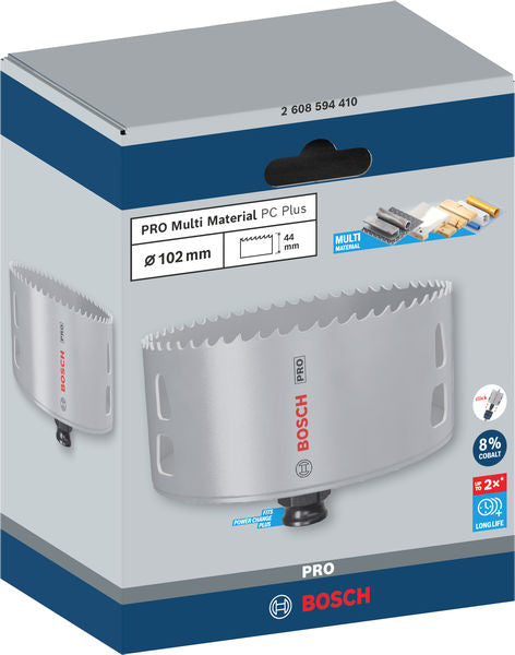PRO Lochsäge Ø 102 x 44 mm Multi Material PC Plus