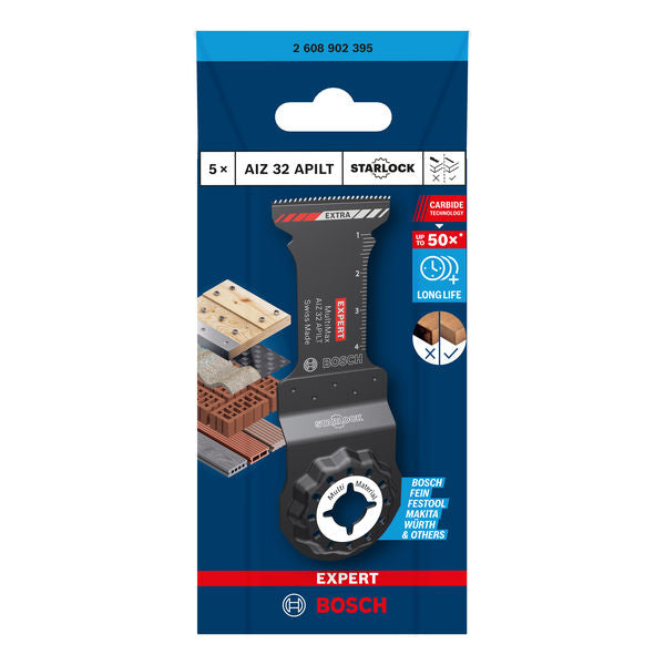 Produktbild Verpackung von EXPERT MultiMax AIZ 32 APILT Tauchsägeblatt für Multifunktionswerkzeuge, 5-tlg.