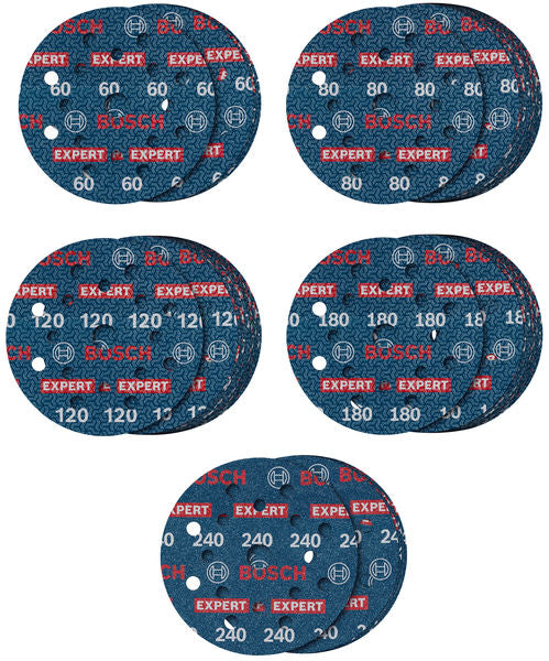 Produktbild von EXPERT O780 Foil Schleiffolie Set, 125 mm, K60/80/120/180/240, 55-tlg.