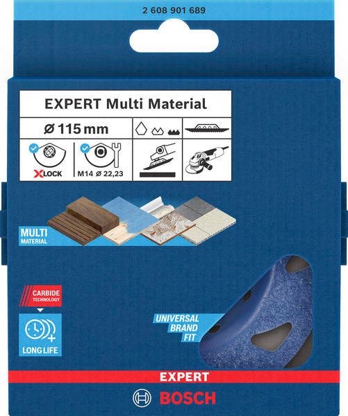 Topfscheibe EXPERT Multi Material Carbide fein schräg X-LOCK 115 x 22,23 mm