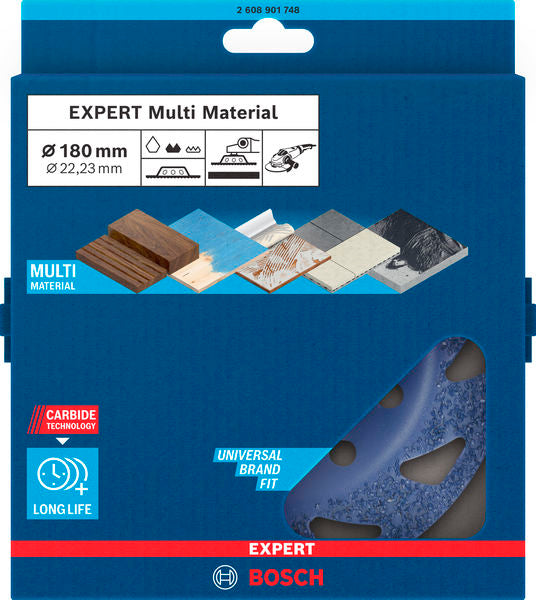 Topfscheibe EXPERT Multi Material Carbide mittel flach 180 x 22,23 mm