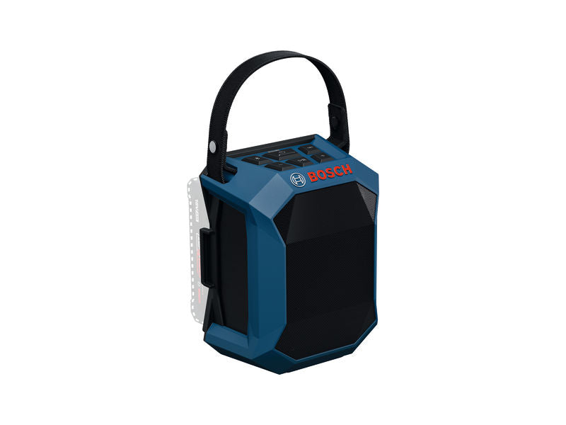 Bosch GPB 18V-1 C Bluetooth-Lautsprecher mit Tragegriff.