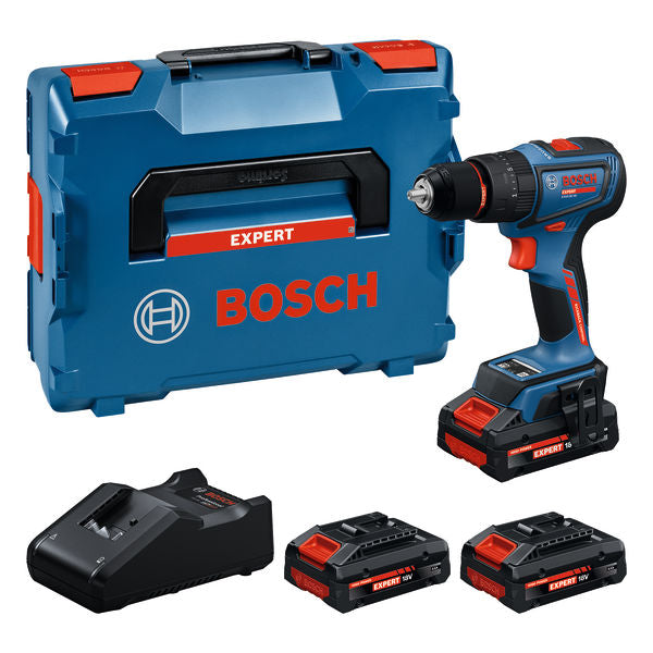 Produktbild von Bosch Expert Akku-Bohrschrauber-Set EXSB18V-90 mit drei Akkus, Ladegerät & Koffer