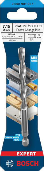 EXPERT Zentrierbohrer Ø 7,15 x 60 x 105 mm HSS-G für Power Change Plus