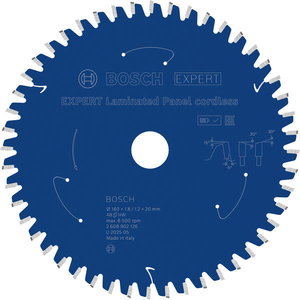 Produktbild von EXPERT Laminated Panel Kreissägeblatt, 160x1,8x20 mm, Z48