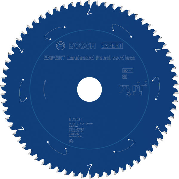 Produktbild von EXPERT Laminated Panel Kreissägeblatt, 216x2,1x30 mm, Z66