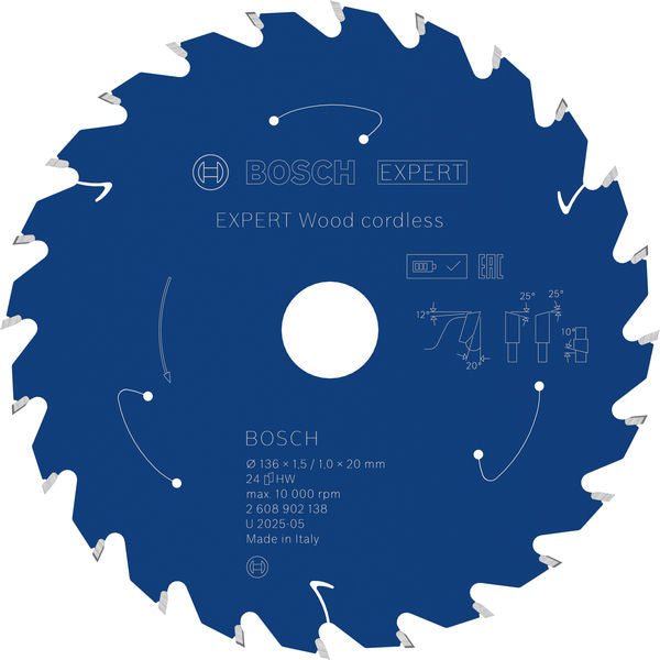 Produktbild von EXPERT Wood Kreissägeblatt, 136x20 mm, Z24