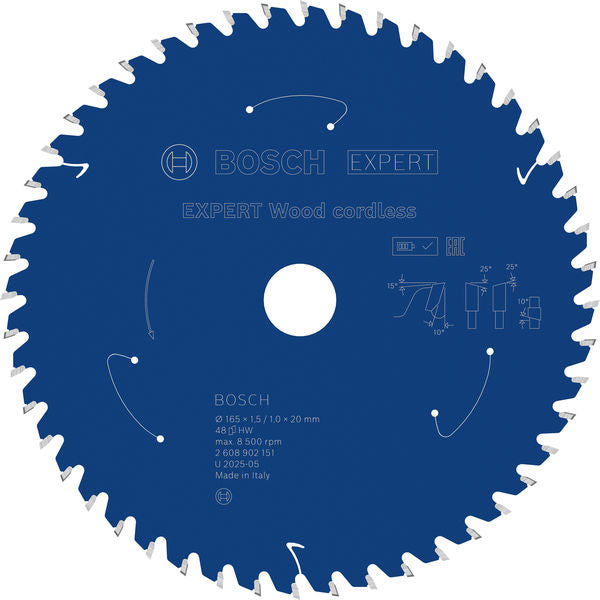 Produktbild von EXPERT Wood Kreissägeblatt, 165x1, 45x20 mm, Z48