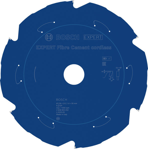 Produktbild von EXPERT Fiber Cement Kreissägeblatt, 216x2x30 mm, Z6