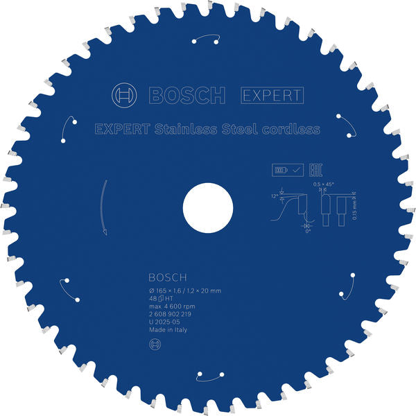 Produktbild von EXPERT Stainless Steel Kreissägeblatt, 165x20 mm, Z48
