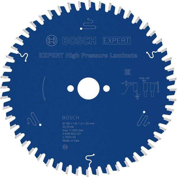 Produktbild von EXPERT High Pressure Laminate Kreissägeblatt, 160x20 mm, Z52
