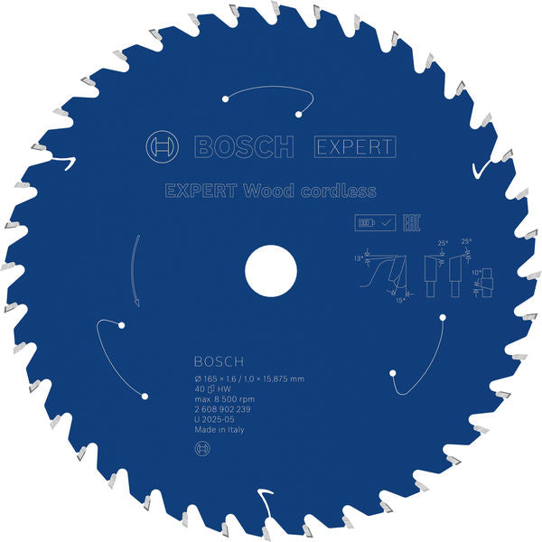 Produktbild von EXPERT Wood Kreissägeblatt, 165x15.875 mm, Z40