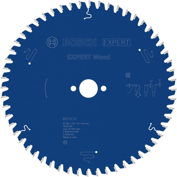 Produktbild von Kreissägeblatt EXPERT Wood 190 x 2,6/1,6 x 20 mm Z56