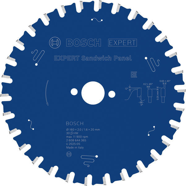 Produktbild von EXPERT Sandwich Panel Kreissägeblatt, 160x2/1,6x20 mm, Z30