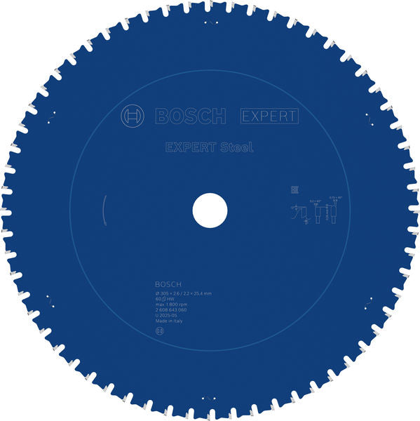 Produktbild von Kreissägeblatt EXPERT Steel 305 x 2,6/2,2 x 25,4 mm Z60