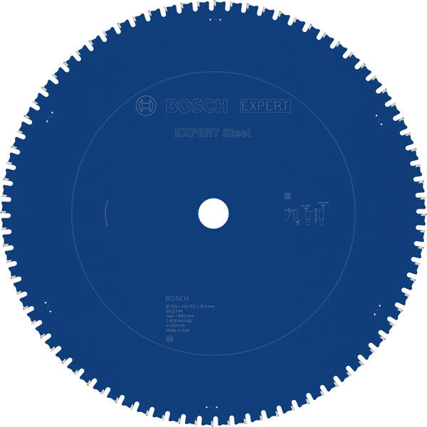 Produktbild von Kreissägeblatt EXPERT Steel 355 x 2,6/2,2 x 25,4 mm Z80