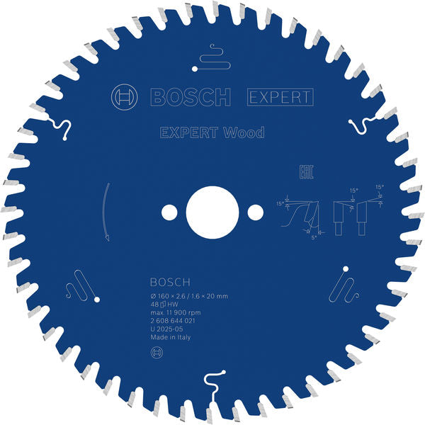 Produktbild von Kreissägeblatt EXPERT Wood 160 x 2,6/1,6 x 20 mm Z48