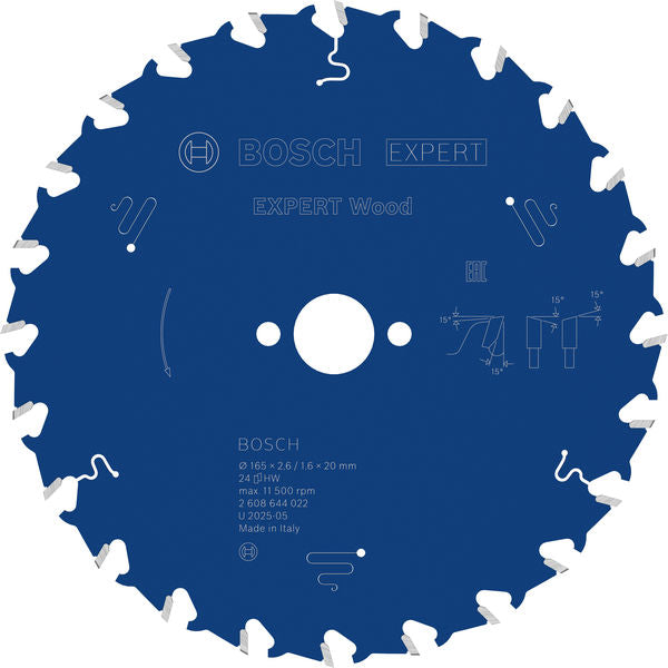 Produktbild von Kreissägeblatt EXPERT Wood 165 x 2,6/1,6 x 20 mm Z24