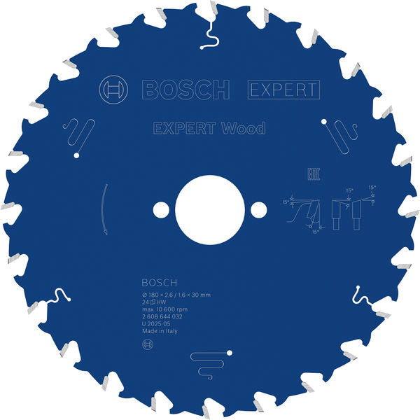 Produktbild von Kreissägeblatt EXPERT Wood 180 x 2,6/1,6 x 30 mm Z24