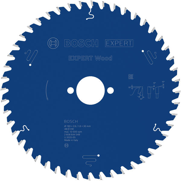 Produktbild von Kreissägeblatt EXPERT Wood 190 x 2,6/1,6 x 30 mm Z48