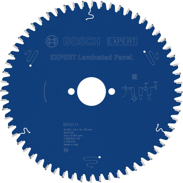 Produktbild von EXPERT Laminated Panel Kreissägeblatt, 190x2,6/1,6x30 mm, Z60