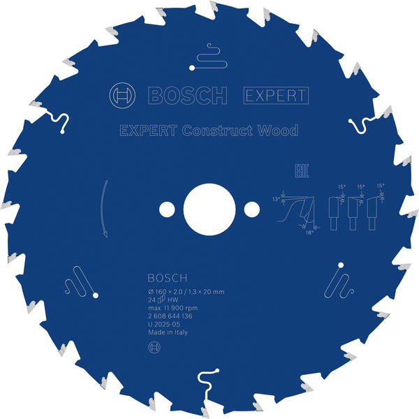 Produktbild von EXPERT Construct Wood Kreissägeblatt, 160x2/1,3x20 mm, Z24