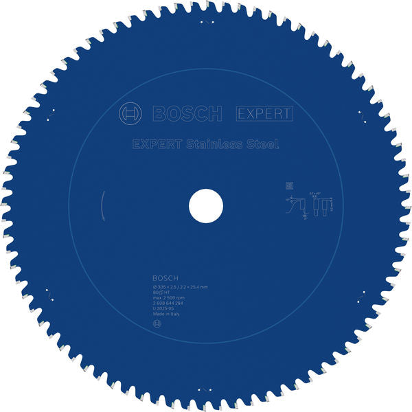Produktbild von EXPERT Stainless Steel Kreissägeblatt, 305x2,5/2,2x25,4 mm, Z80