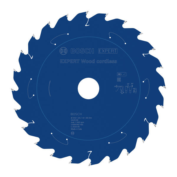 Produktbild von EXPERT Wood Kreissägeblatt, 216x1,7x30 mm, Z24, Zahnwinkel 25°