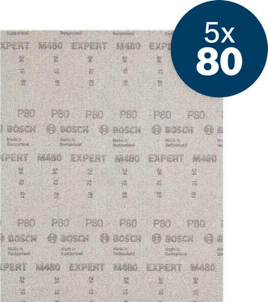 Produktbild Lieferumfang von EXPERT M480 Schleifnetz, 230 x 280 mm, K80, 5 Stk