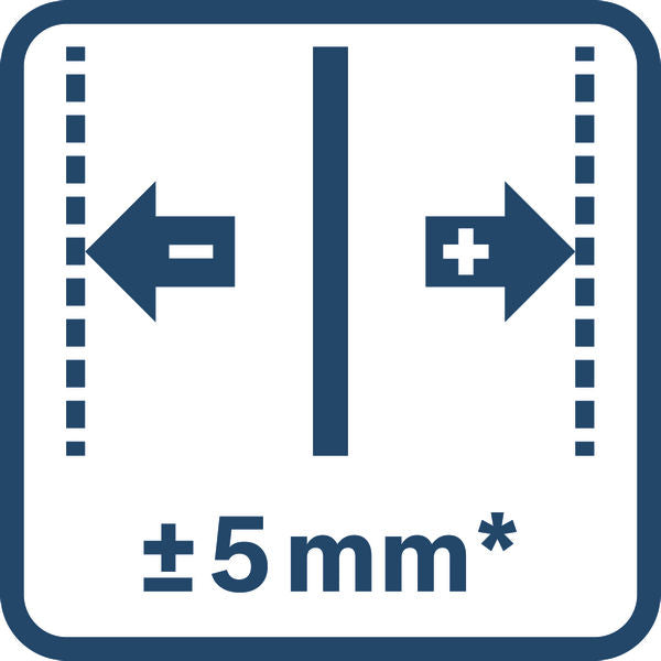 Seitliche Genauigkeit 5 mm