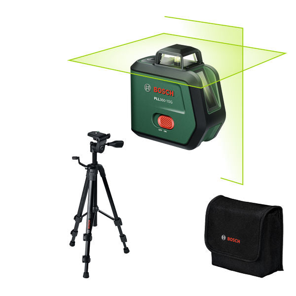 Produktbild von Kreuzlinien-Laser PLL360-15G Set mit 1x Akku BA 3,6V 2 Ah
