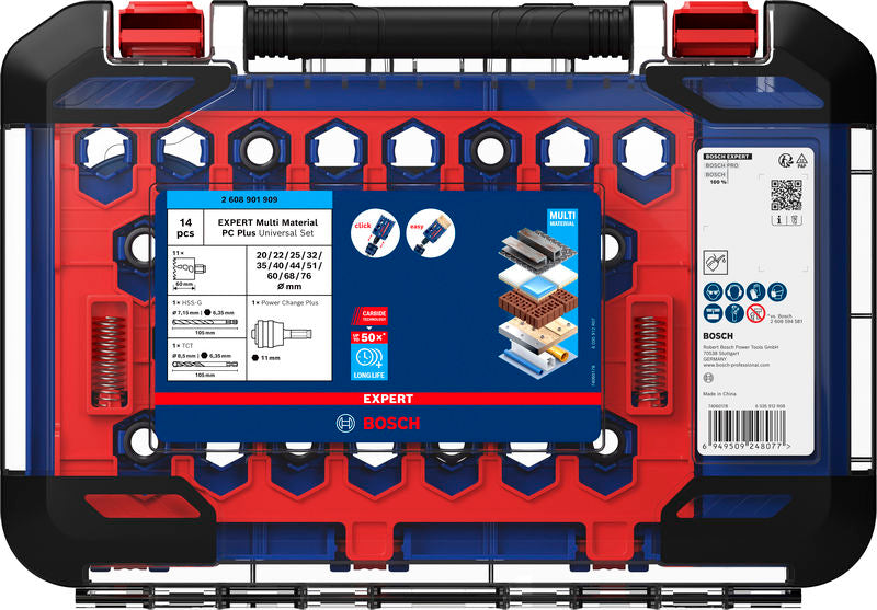 EXPERT Lochsägen-Set Multi Material Power Change Plus (14-teilig)