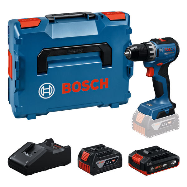 Produktbild von Akku-Bohrschrauber GSR18V-52 mit GBA 18V 4 Ah und GBA 18V 2 Ah Akku'ss in L-BOXX 136