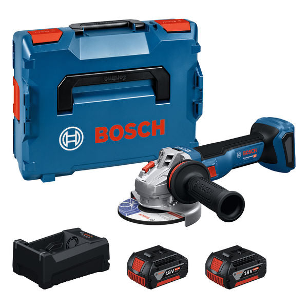 Produktbild von Akku-Winkelschleifer GWS18V-11 inkl. 2x Akku GBA 18V 5.0 Ah und L-BOXX 136