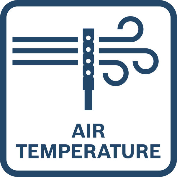 Lufttemperatur vom Typ K.