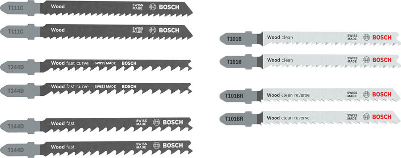 Produktbild von Stichsägeblätter-Set Wood Basic 10-teilig