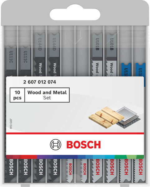 Bosch Stichsägeblatt-Set für Holz und Metall, 10-teilig.