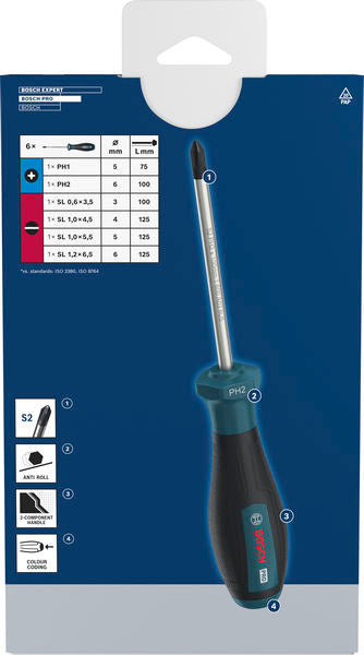 Schraubendreher-Set PH/SL PRO (6-teilig)